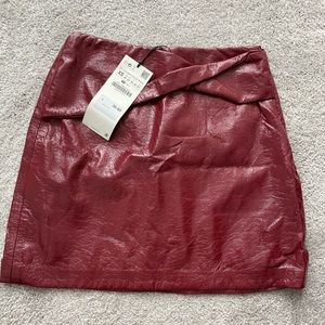 Zara leather mini skirt